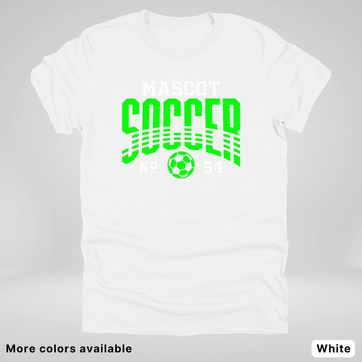 Custom Mascot & Number – Green Design 08 - Soccer T-Shirt