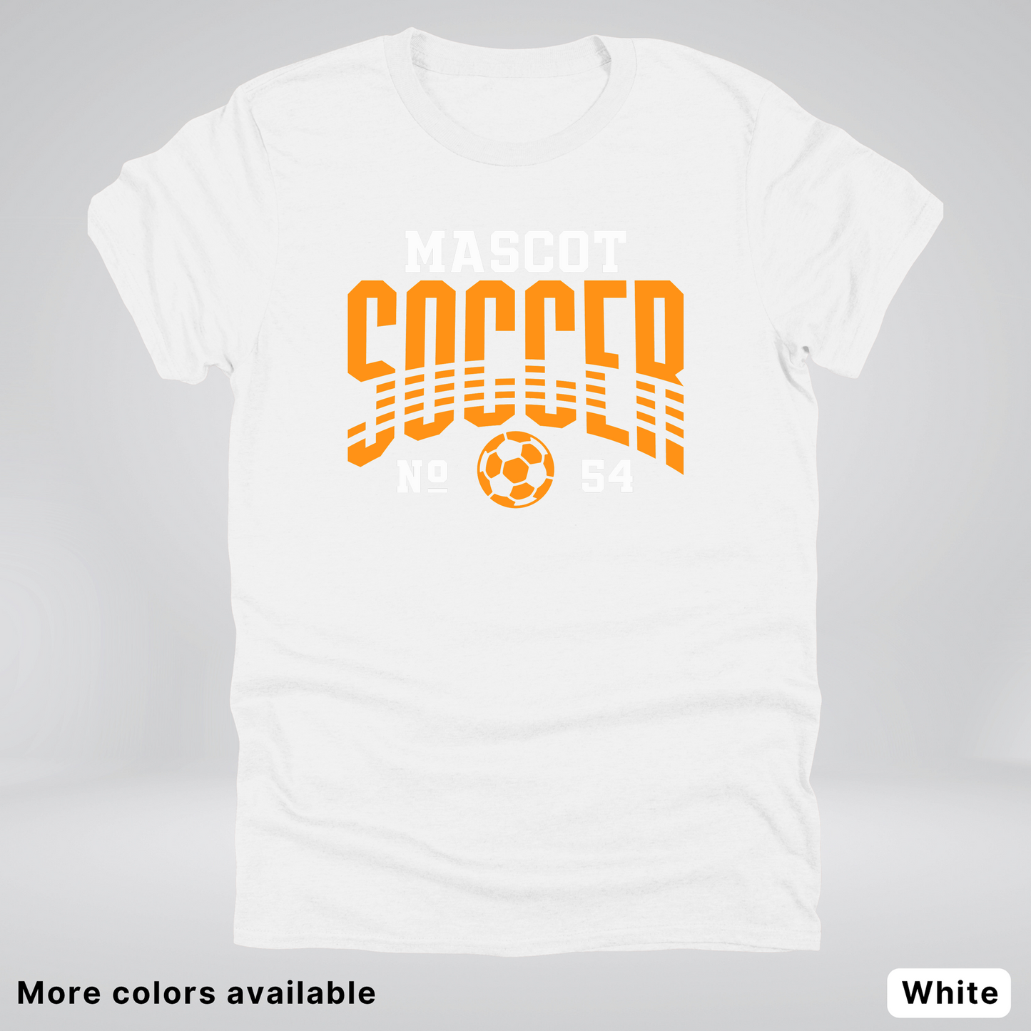 Custom Mascot & Number – Orange Design 07 - Soccer T-Shirt