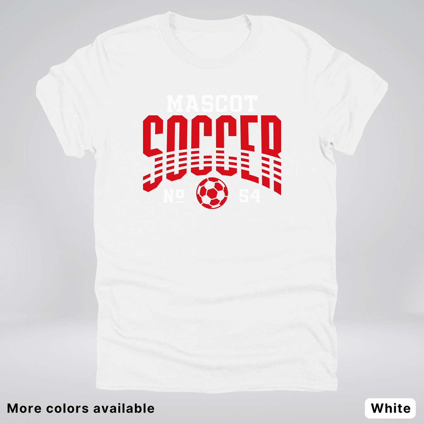 Custom Mascot & Number – Red Design 05 - Soccer T-Shirt