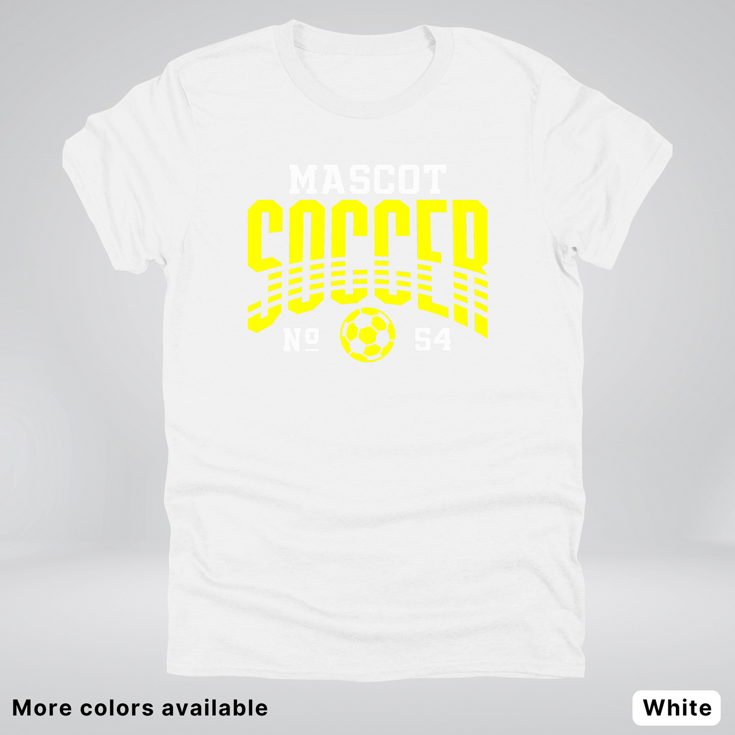 Custom Mascot & Number – Yellow Design 06 - Soccer T-Shirt