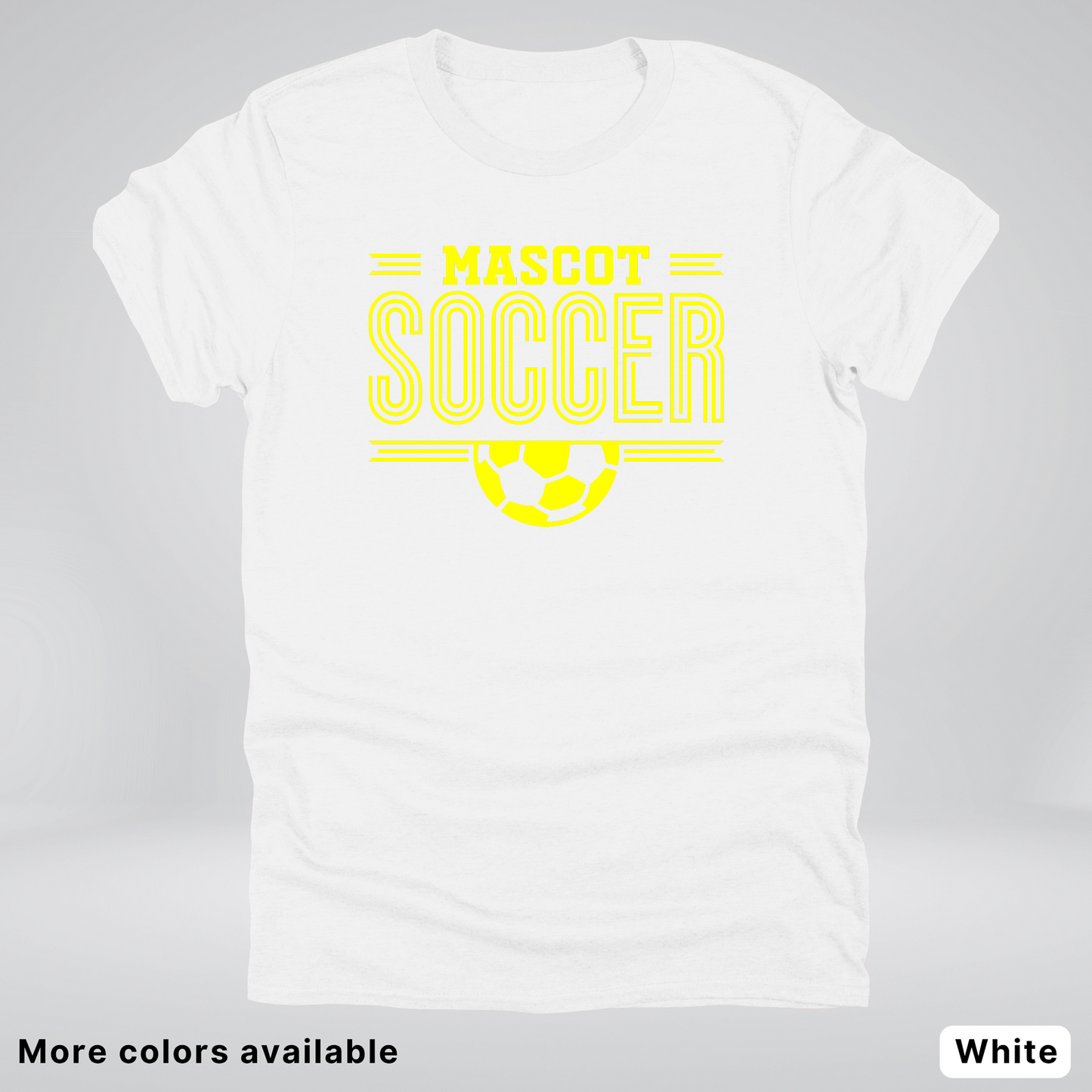 Custom Mascot – Yellow Design 19 - Soccer T-Shirt