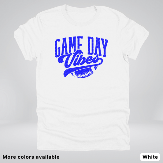 Game Day Vibes - Blue Design - Football T-Shirt