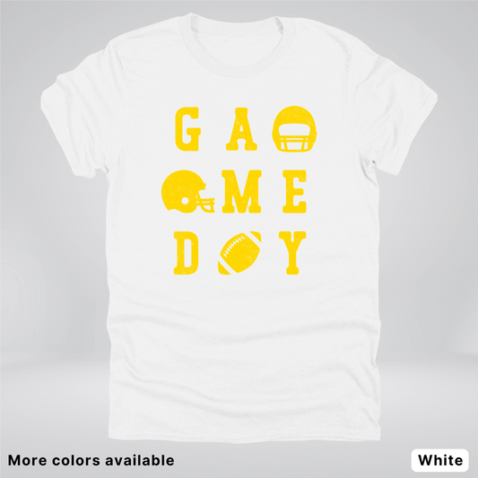 Game Day Football 3 x 3 - Gold Design - T-Shirt