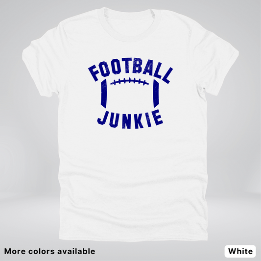 Football Junkie – Navy Design - T-Shirt
