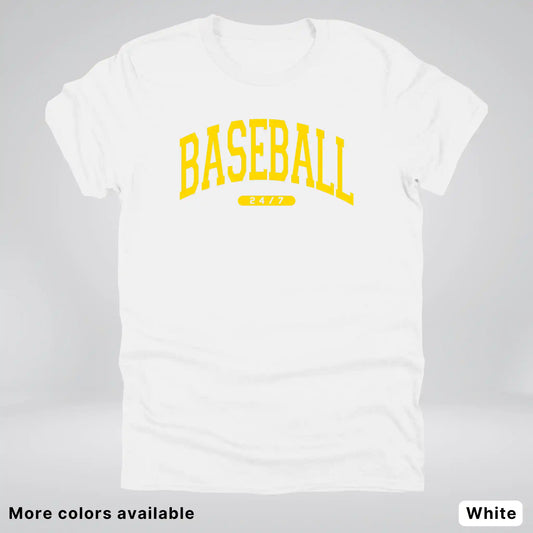 Baseball 24/7 – Gold Design - T-Shirt