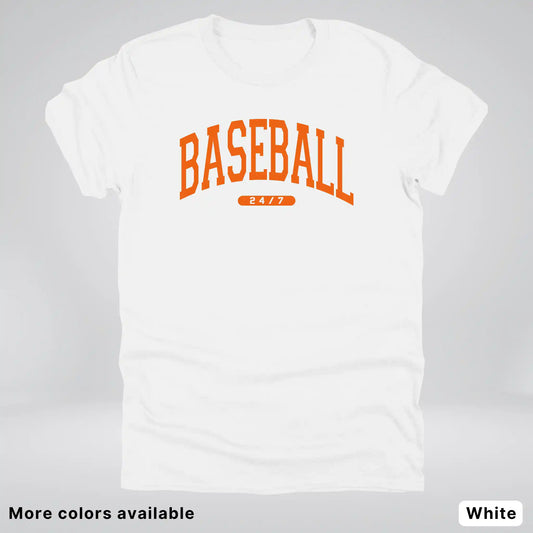 Baseball 24/7 – Orange Design - T-Shirt