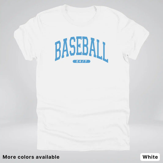 Baseball 24/7 – Light Blue Design - T-Shirt