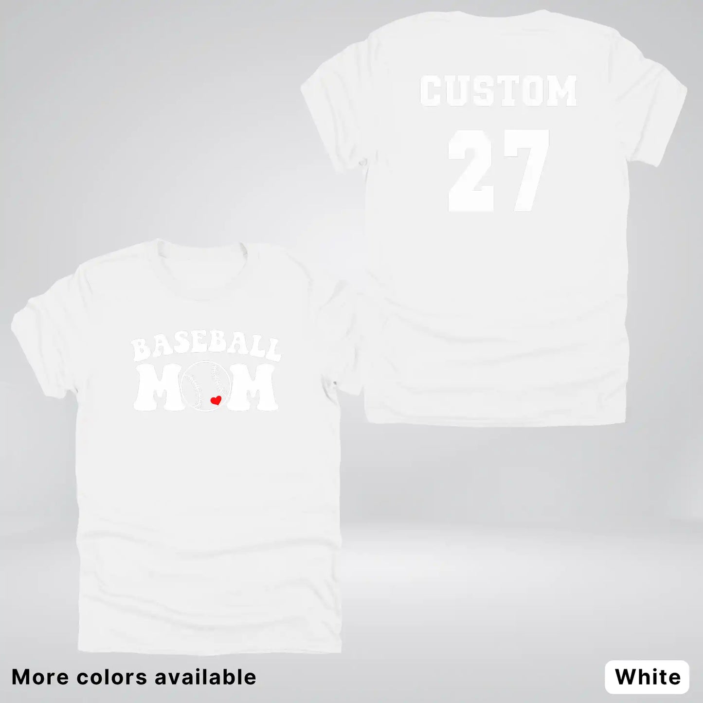 Custom Name & Number- Baseball Design 6 T-Shirt