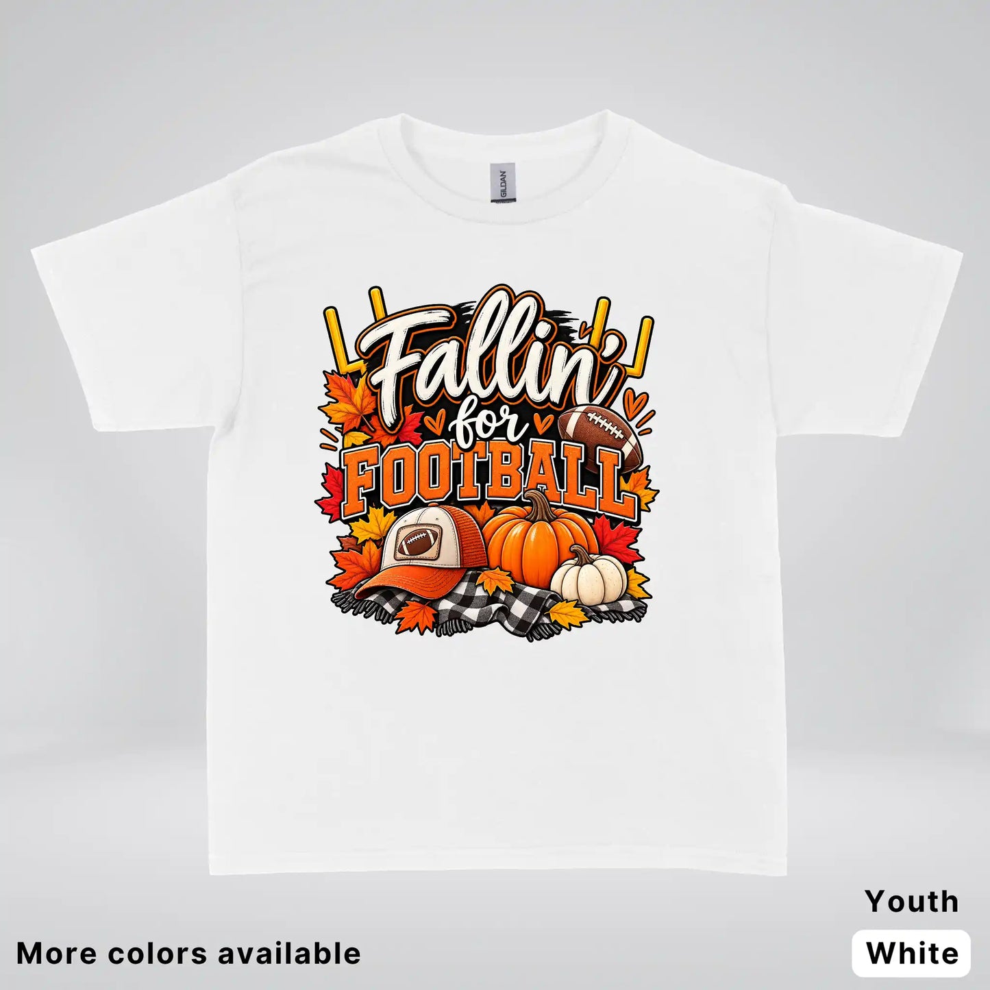 Fallin’ for Football – Pumpkin Season Game Day Youth T-Shirt