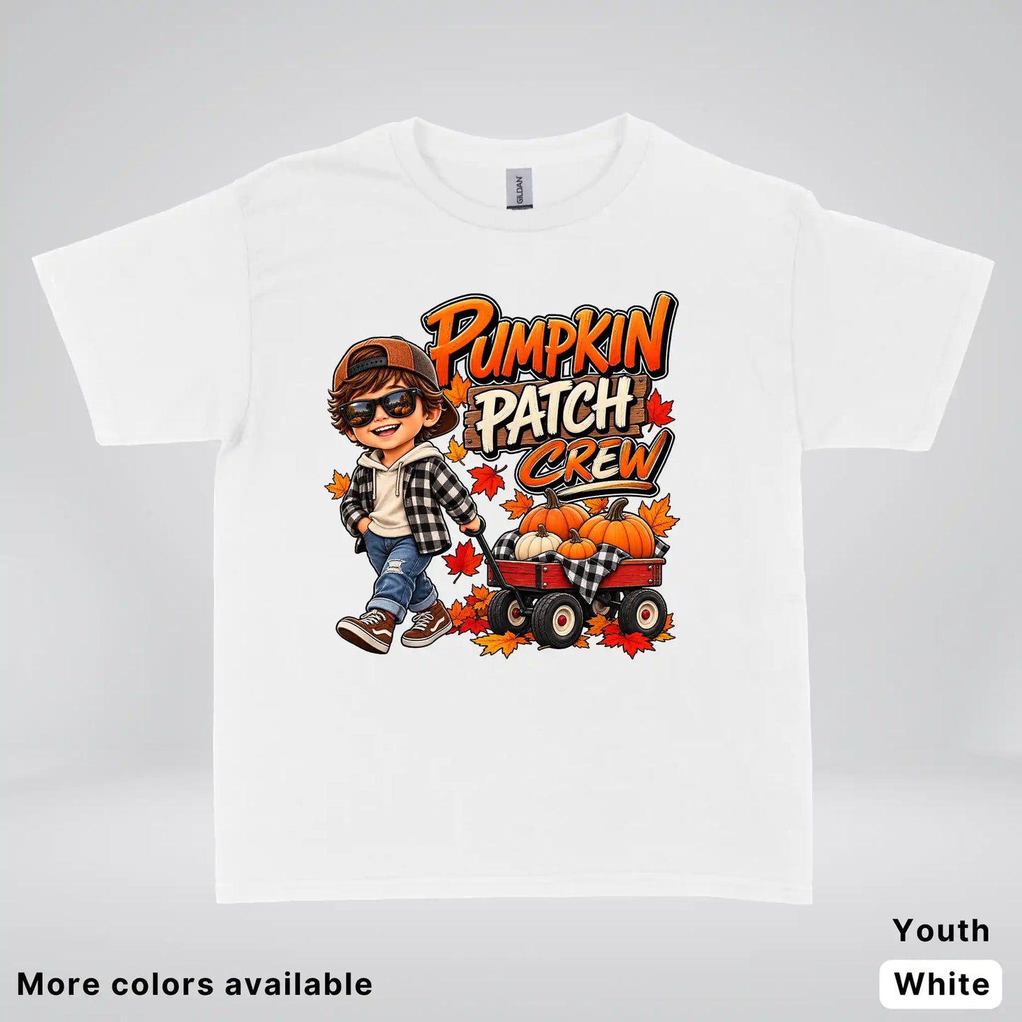 Pumpkin Patch Crew – Fall Harvest Adventure Youth T-Shirt