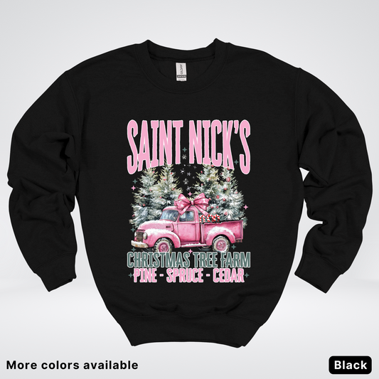 Saint Nick's Christmas Tree Farm - Crewneck Sweatshirt