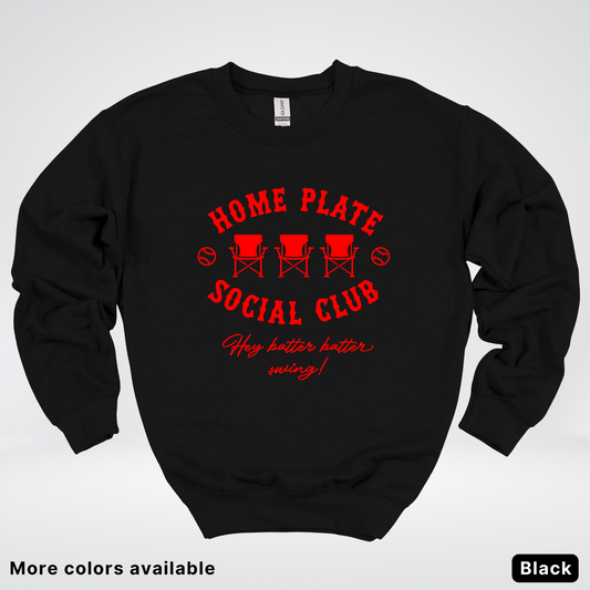 Home Plate Social Club – Red Design - Crewneck