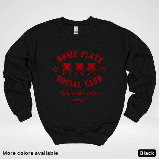 Home Plate Social Club – Maroon Design - Crewneck