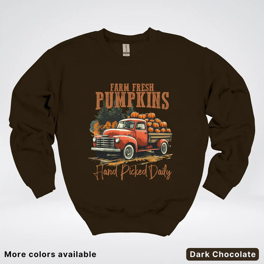 Farm Fresh Pumpkins Hand Picked Daily Crewneck Sweatshirt