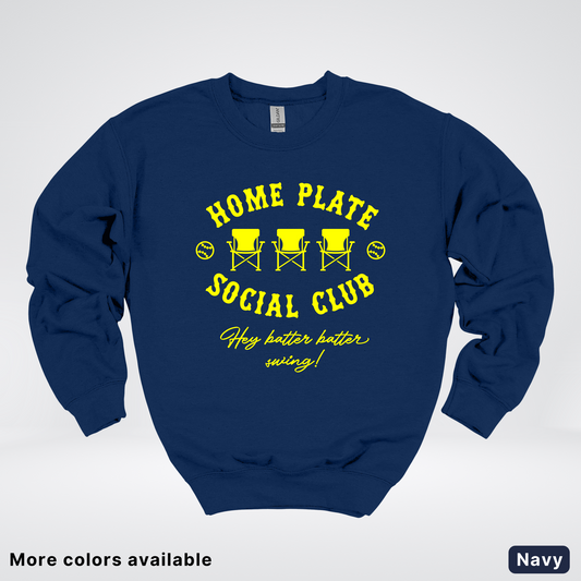 Home Plate Social Club – Yellow Design - Crewneck