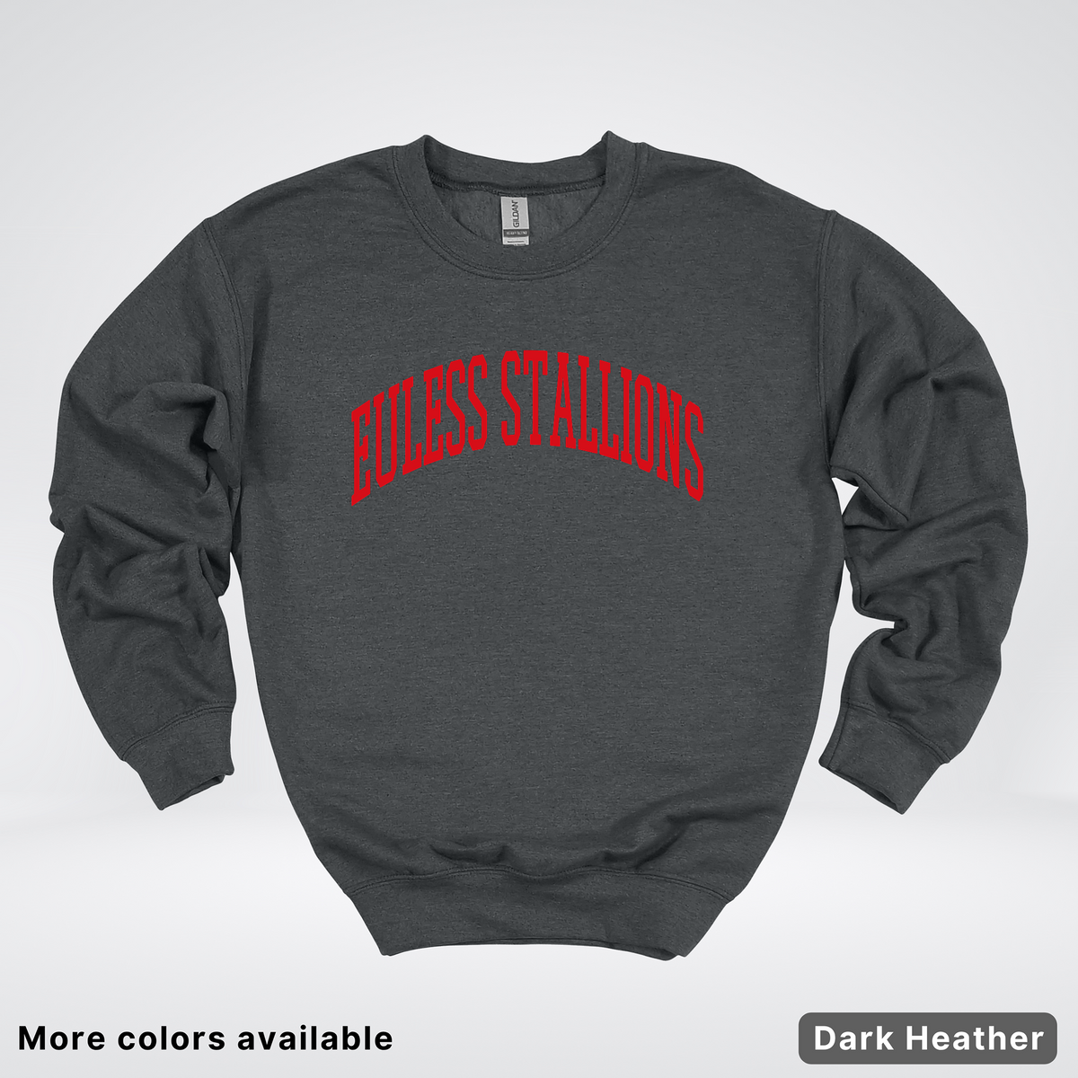 Euless Stallions – Classic Collegiate - Red Design - Crewneck Sweatshirt