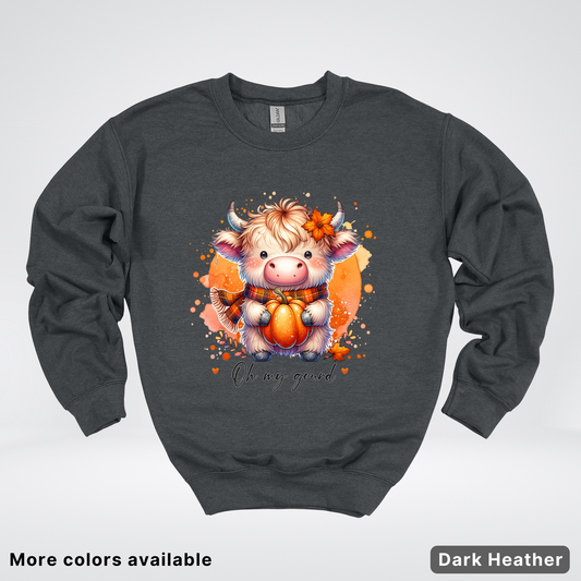 Oh My Gourd Small Cow Calf Pumpkin - Crewneck Sweatshirts