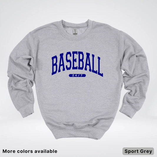 Baseball 24/7 – Navy Design - Crewneck Sweatshirt
