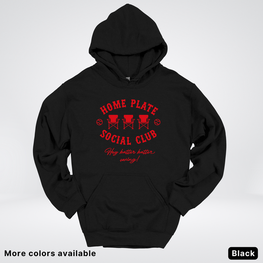Home Plate Social Club – Red Design - Hoodie