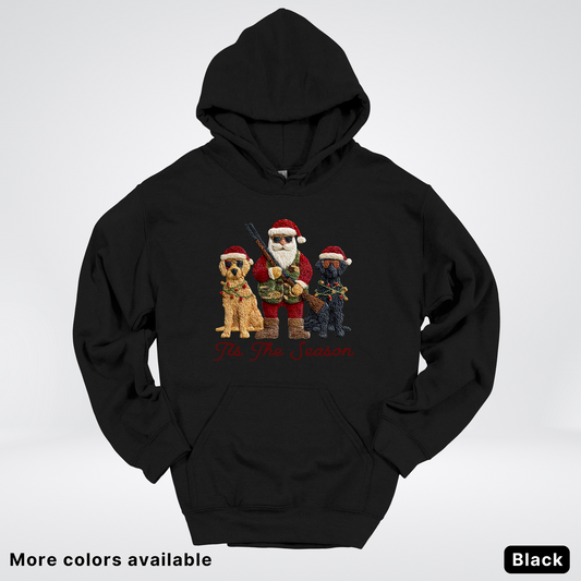 Tis The Season Hunting Santa Hook Yard Faux Hodie - Hoodie