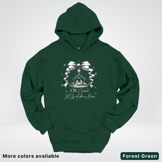 Oh Come Let Us Adore Him Nativity - Hoodie
