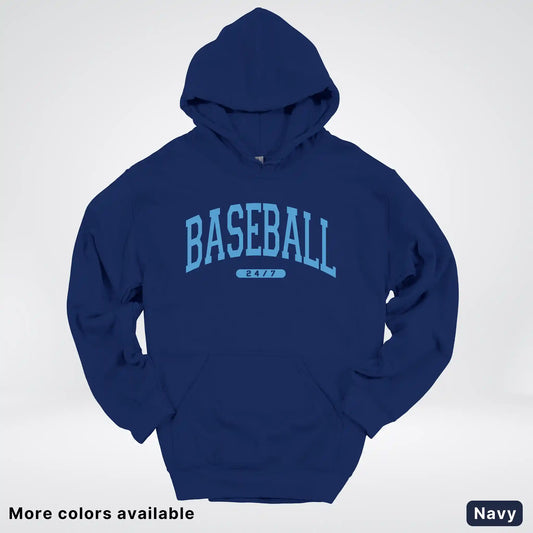 Baseball 24/7 – Light Blue Design - Hoodie