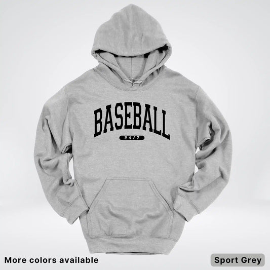 Baseball 24/7 – Black Design - Hoodie