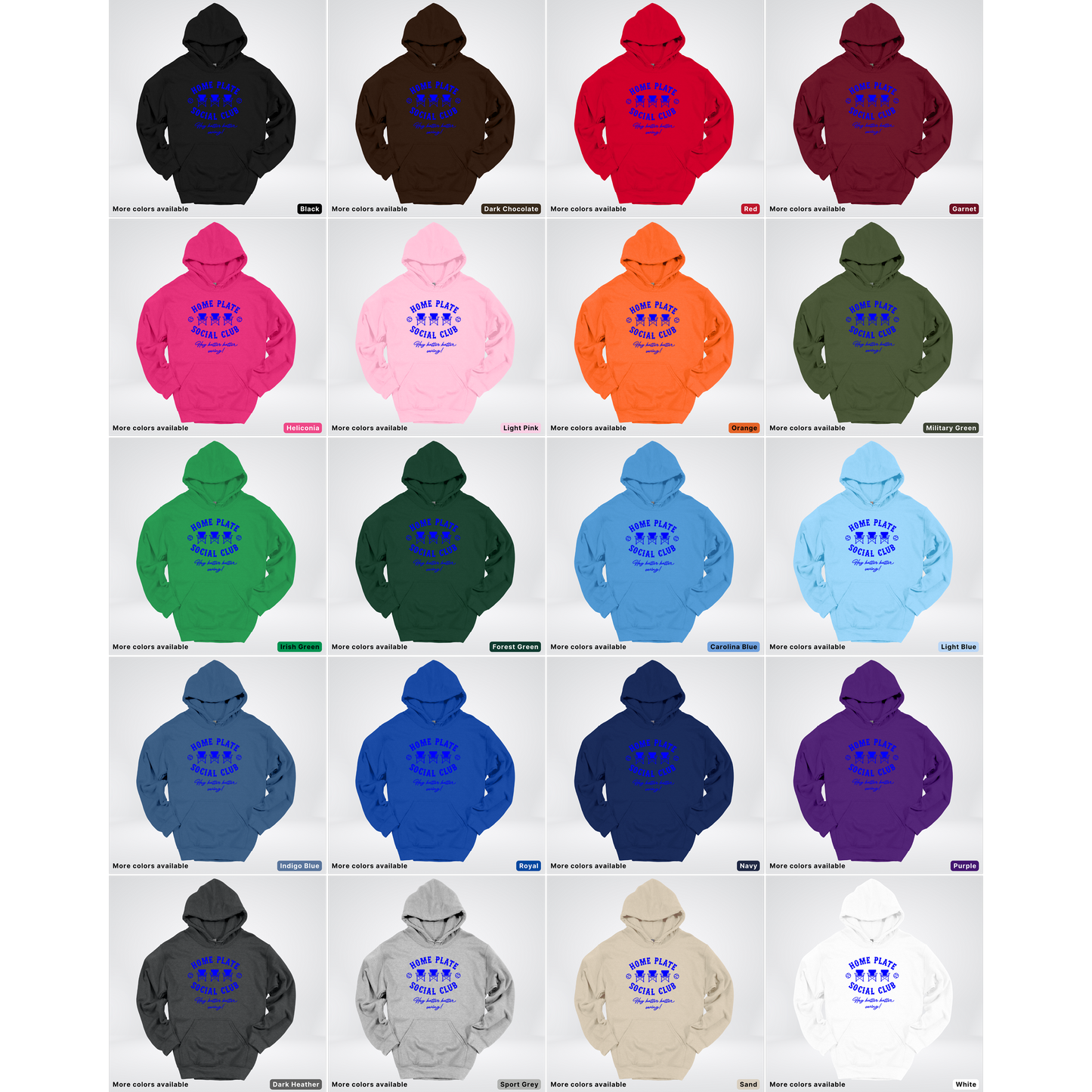 Home Plate Social Club – Blue Design - Hoodie