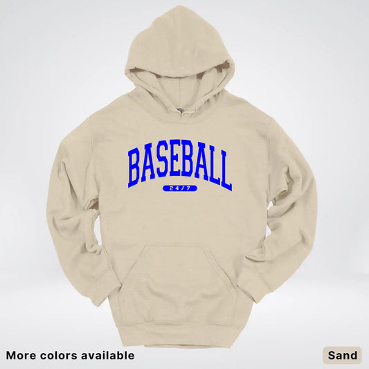 Baseball 24/7 – Blue Design - Hoodie