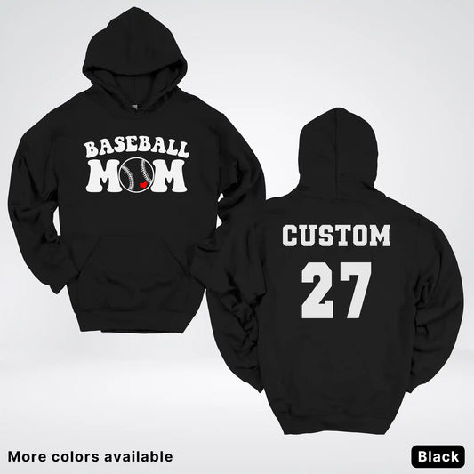 Custom Name & Number- Baseball Design 6 Hoodie