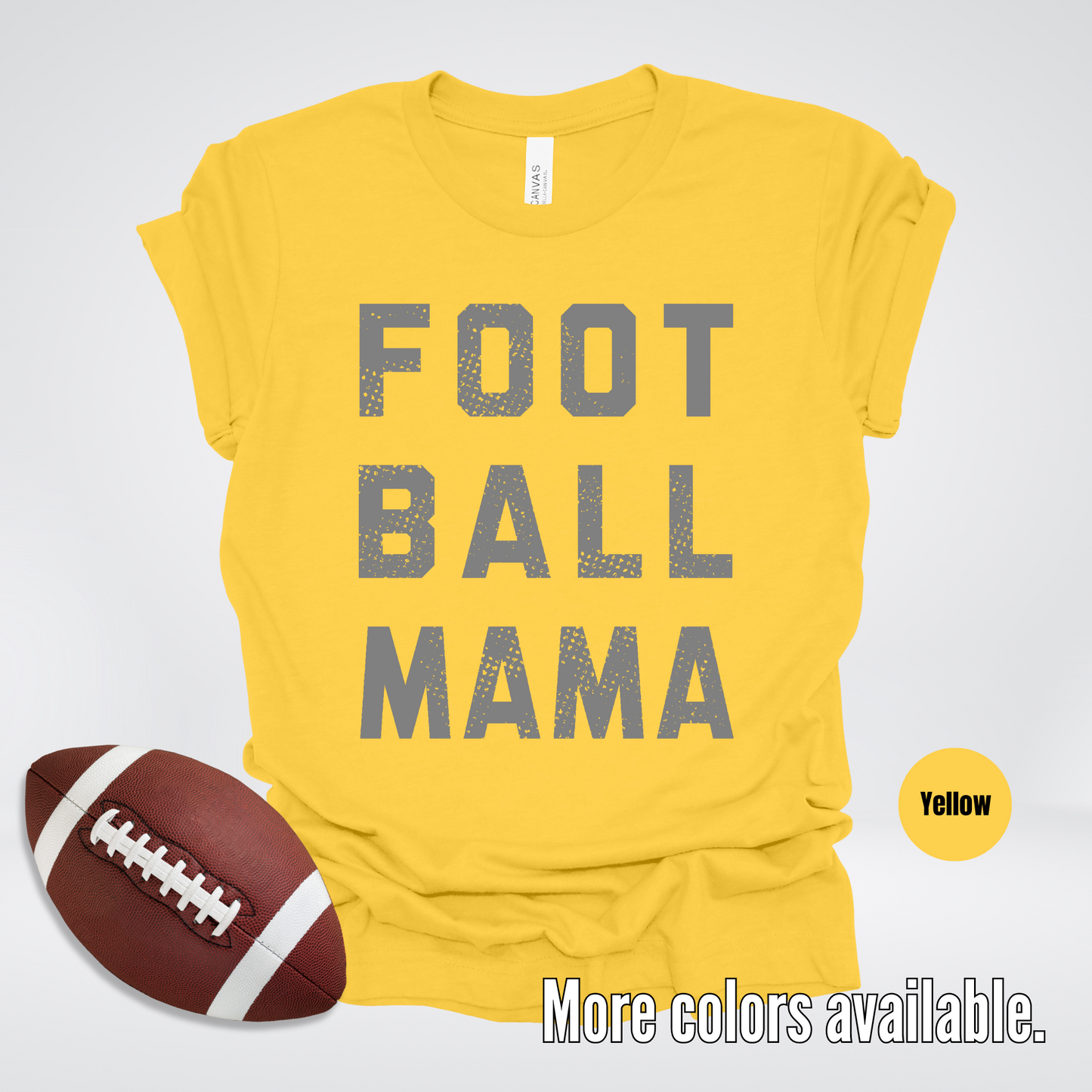 Football Mama Distressed - Gray Design - T-Shirt