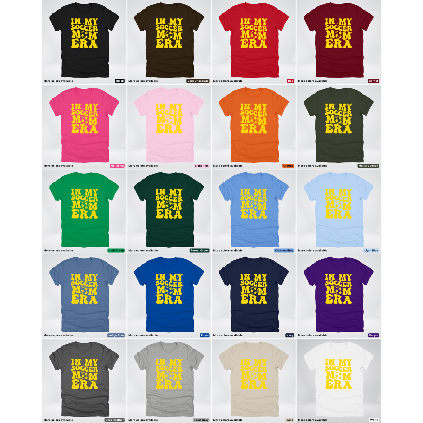 In My Soccer Mom Era – Gold Design - T-Shirt