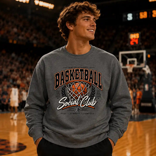 Basketball Social Club – Vintage Court Crewneck Sweatshirt