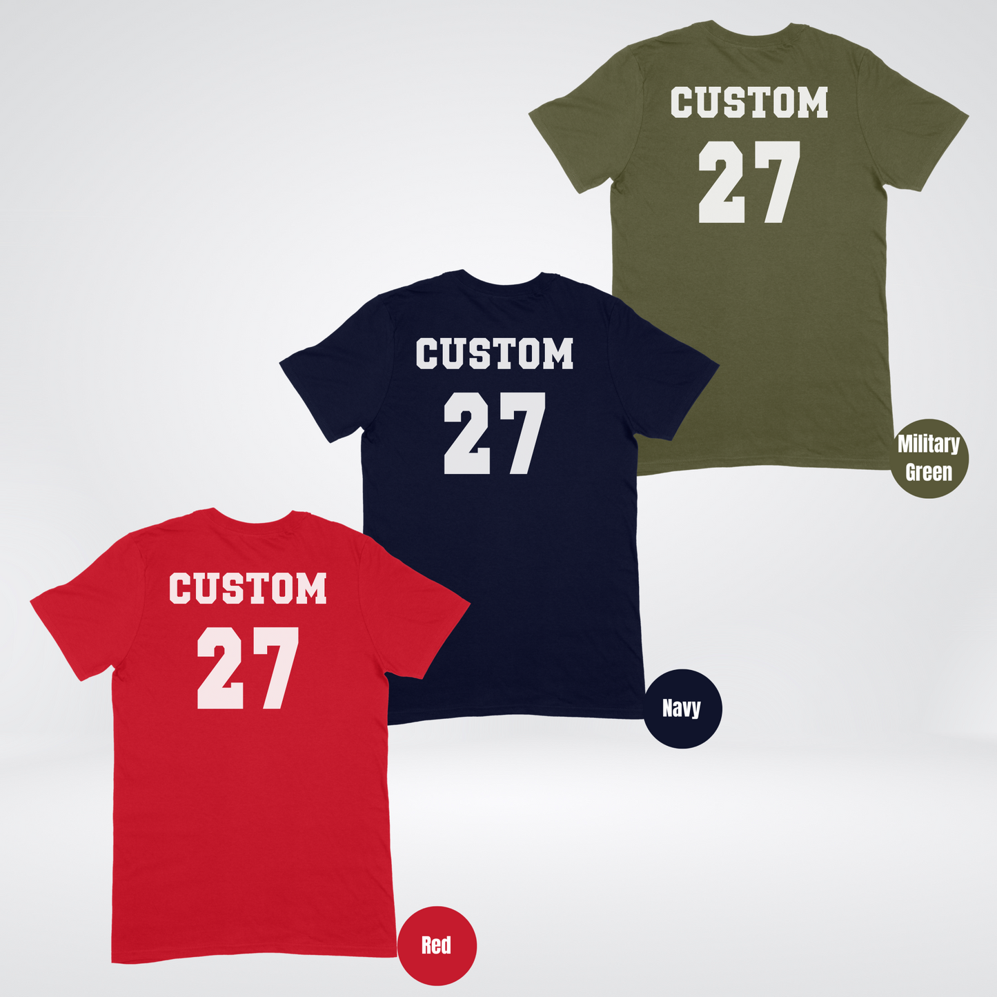 Custom Name & Number- Baseball Design 6 T-Shirt