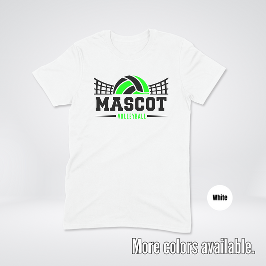 Custom Mascot - Green - Volleyball Design 6 T-Shirt