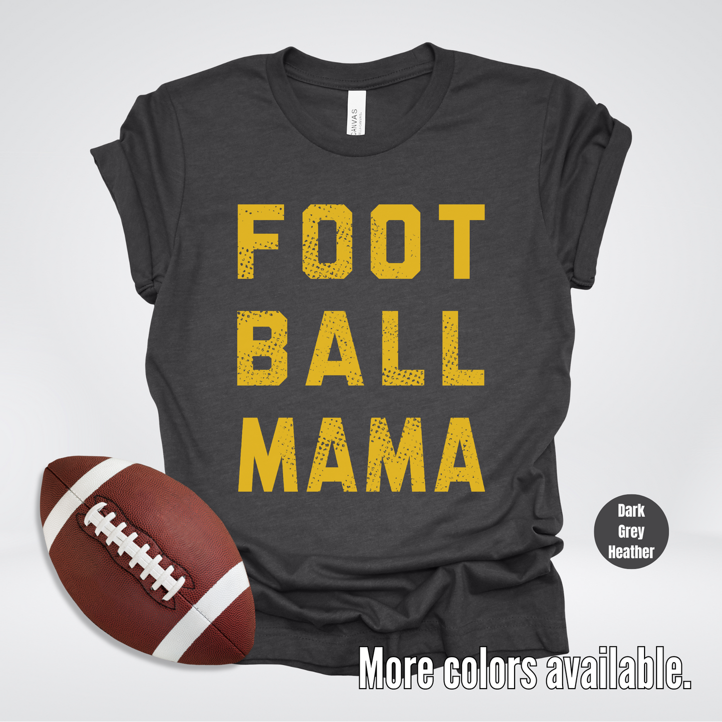 Football Mama Distressed - Gold Design - T-Shirt