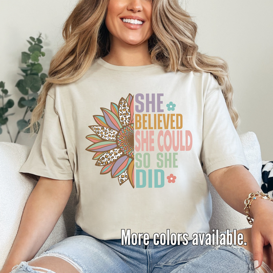 She Believed She Could So She Did  Unisex Softstyle T-Shirt