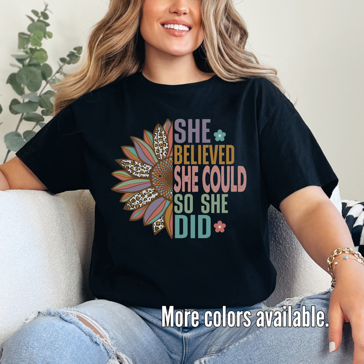 She Believed She Could So She Did Unisex Softstyle T-Shirt