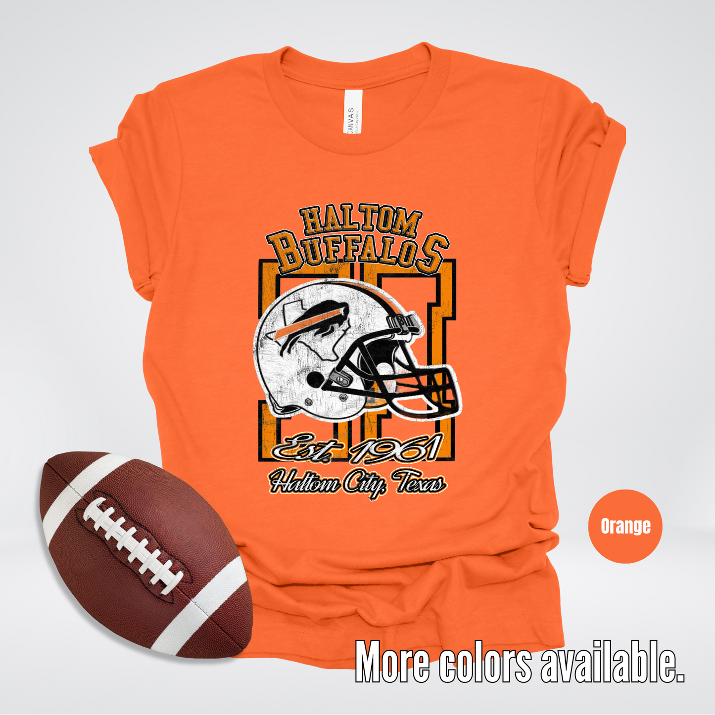 Haltom Buffalos Football Est. 1961 Vintage Design T-Shirt