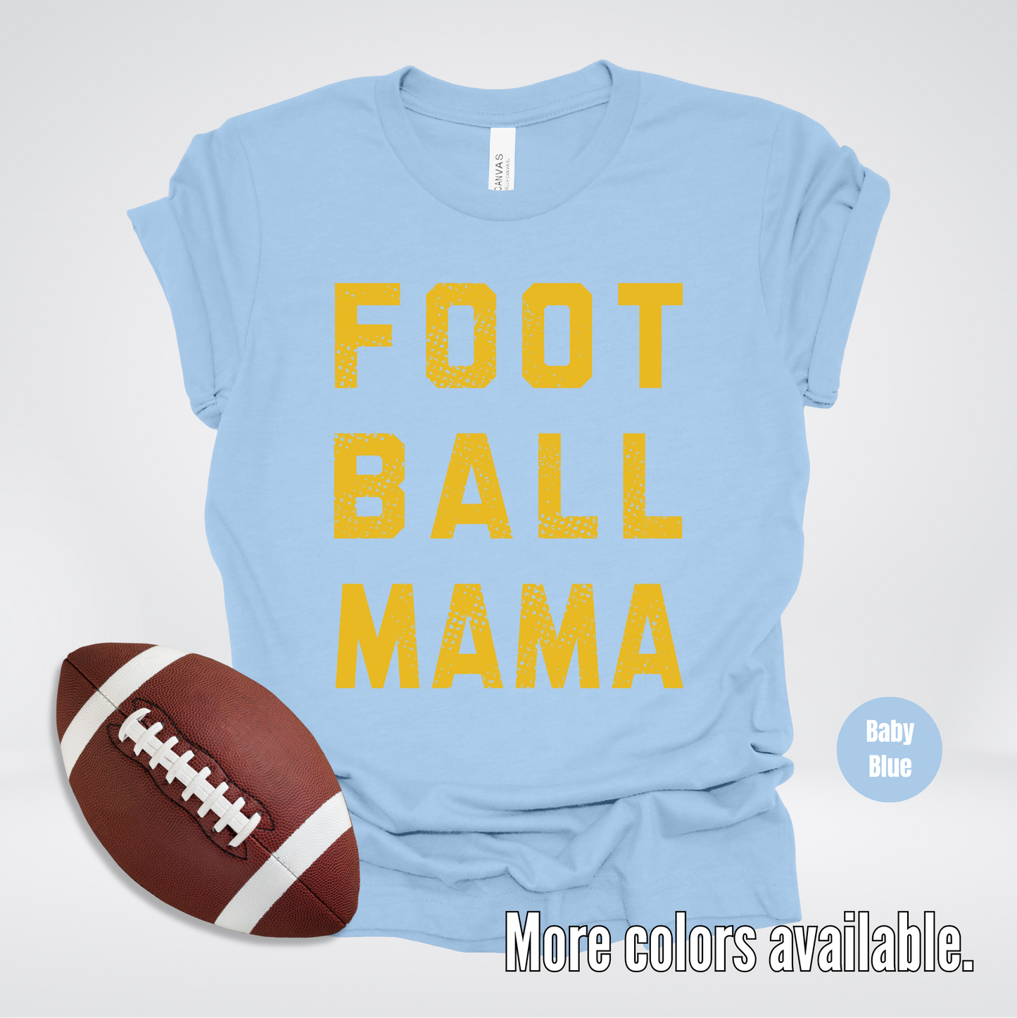 Football Mama Distressed - Gold Design - T-Shirt