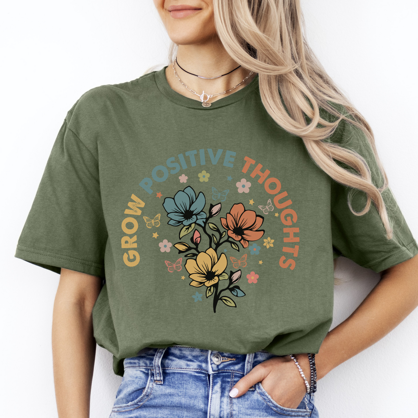 Grow Positive Thoughts Unisex Softstyle T-Shirt