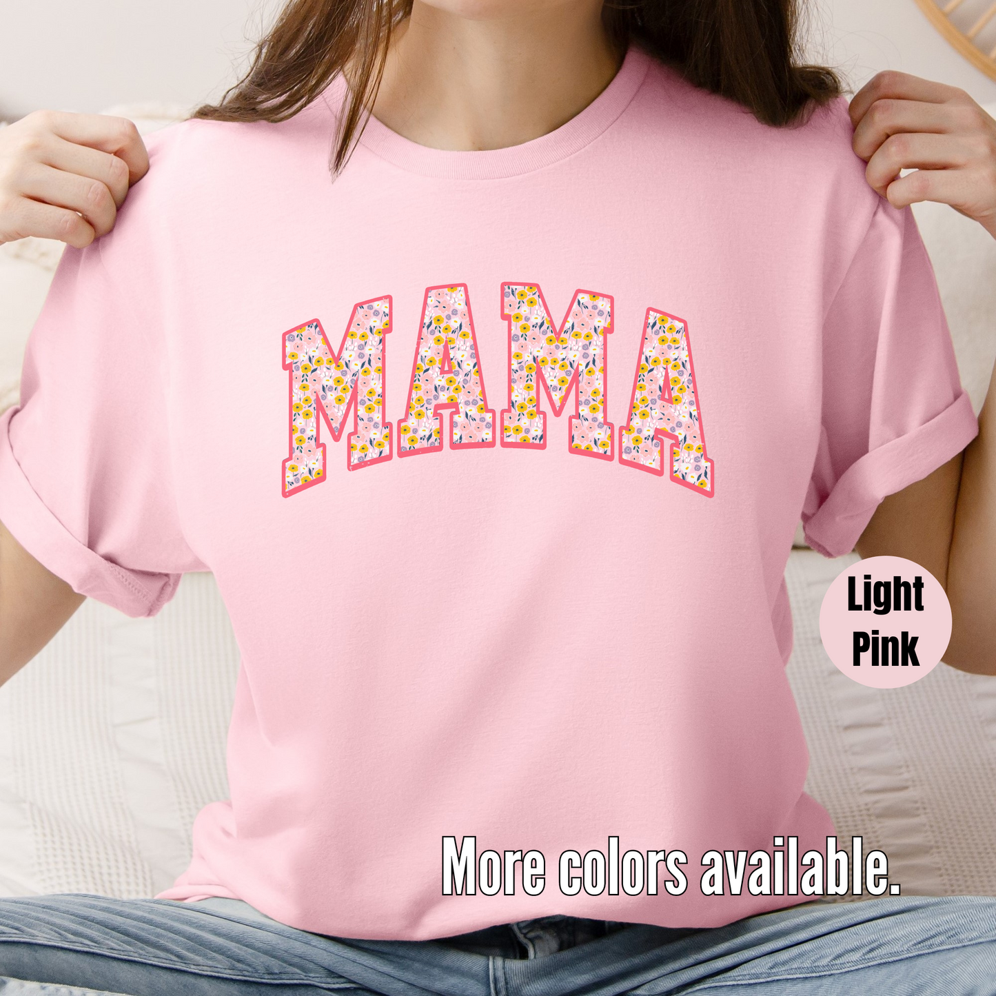 Mama Floral Pink T-Shirt