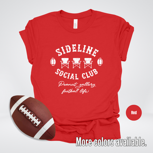 Sideline Social Club Peanut Gallery Football Life White Design 02 T-Shirt