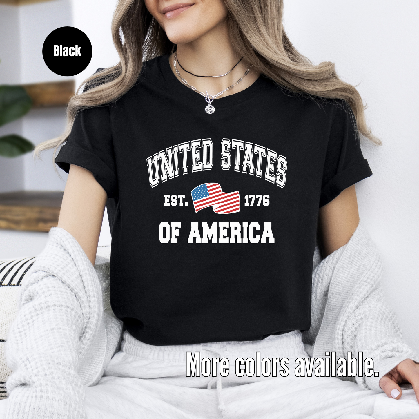 USA Est 1776 Varsity Unisex Softstyle T-Shirt
