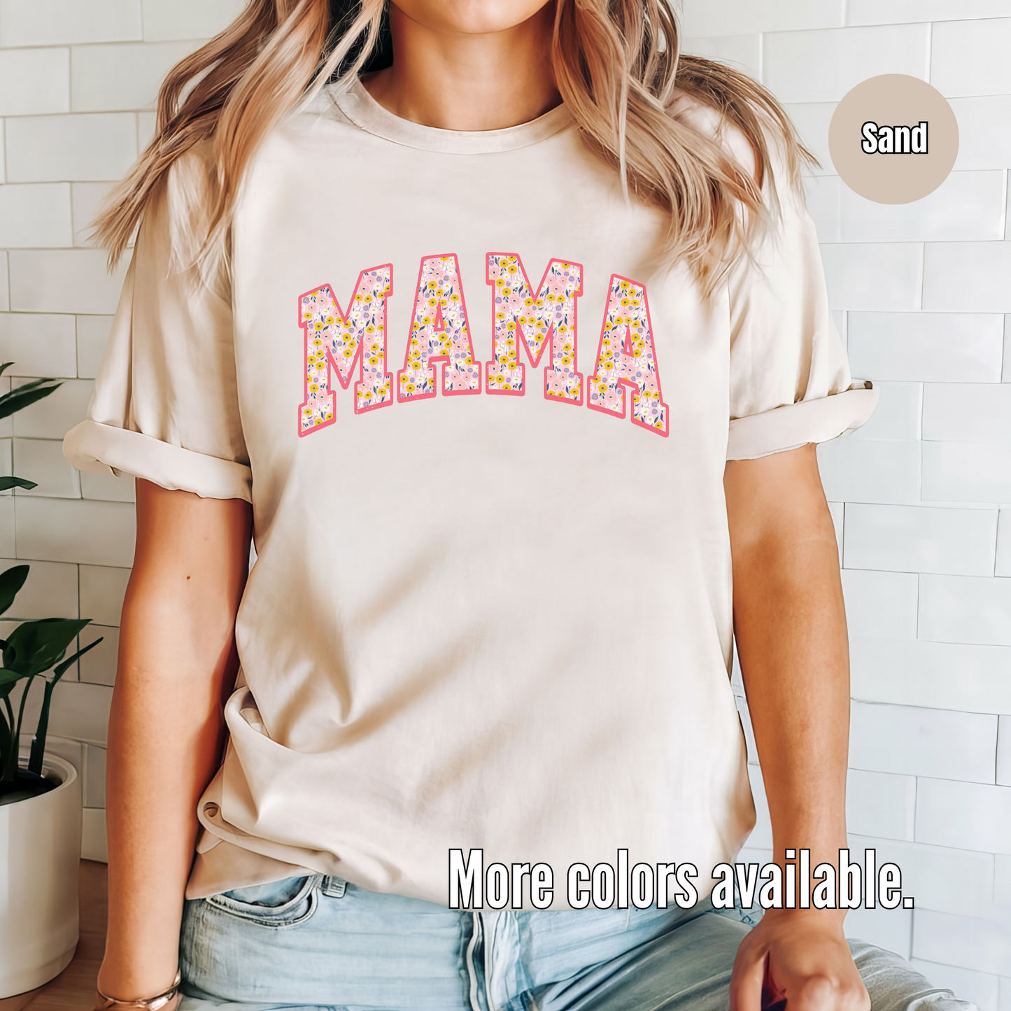 Mama Floral Pink T-Shirt