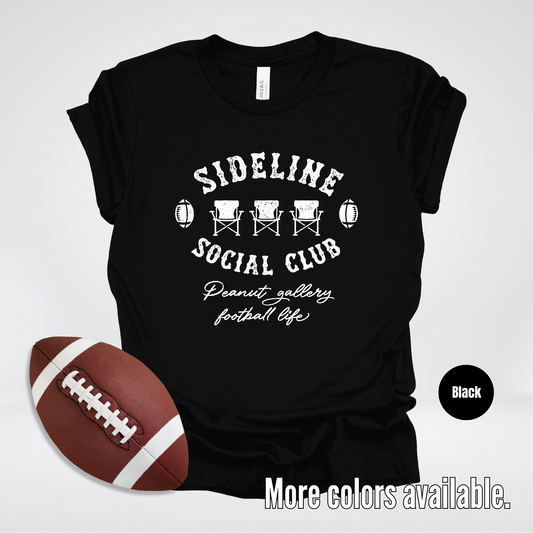 Sideline Social Club Peanut Gallery Football Life White Design 02 T-Shirt