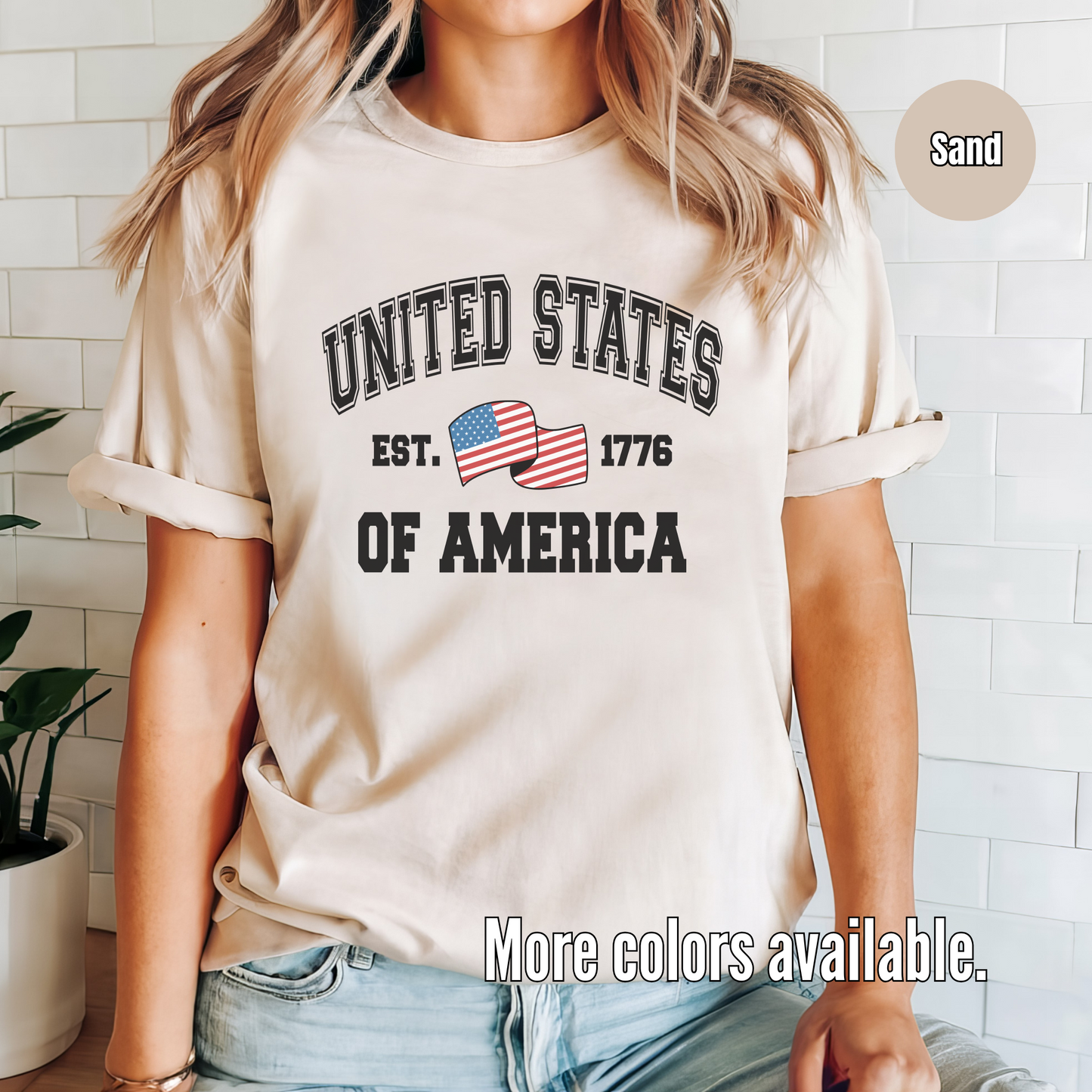 USA Est 1776 Varsity Unisex Softstyle T-Shirt