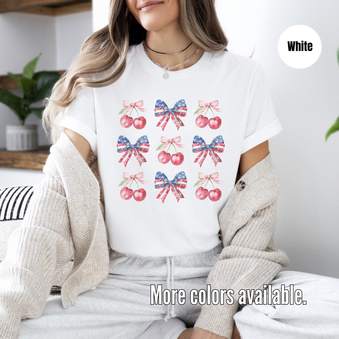 Cherries And Bows Coquette Unisex Softstyle T-Shirt