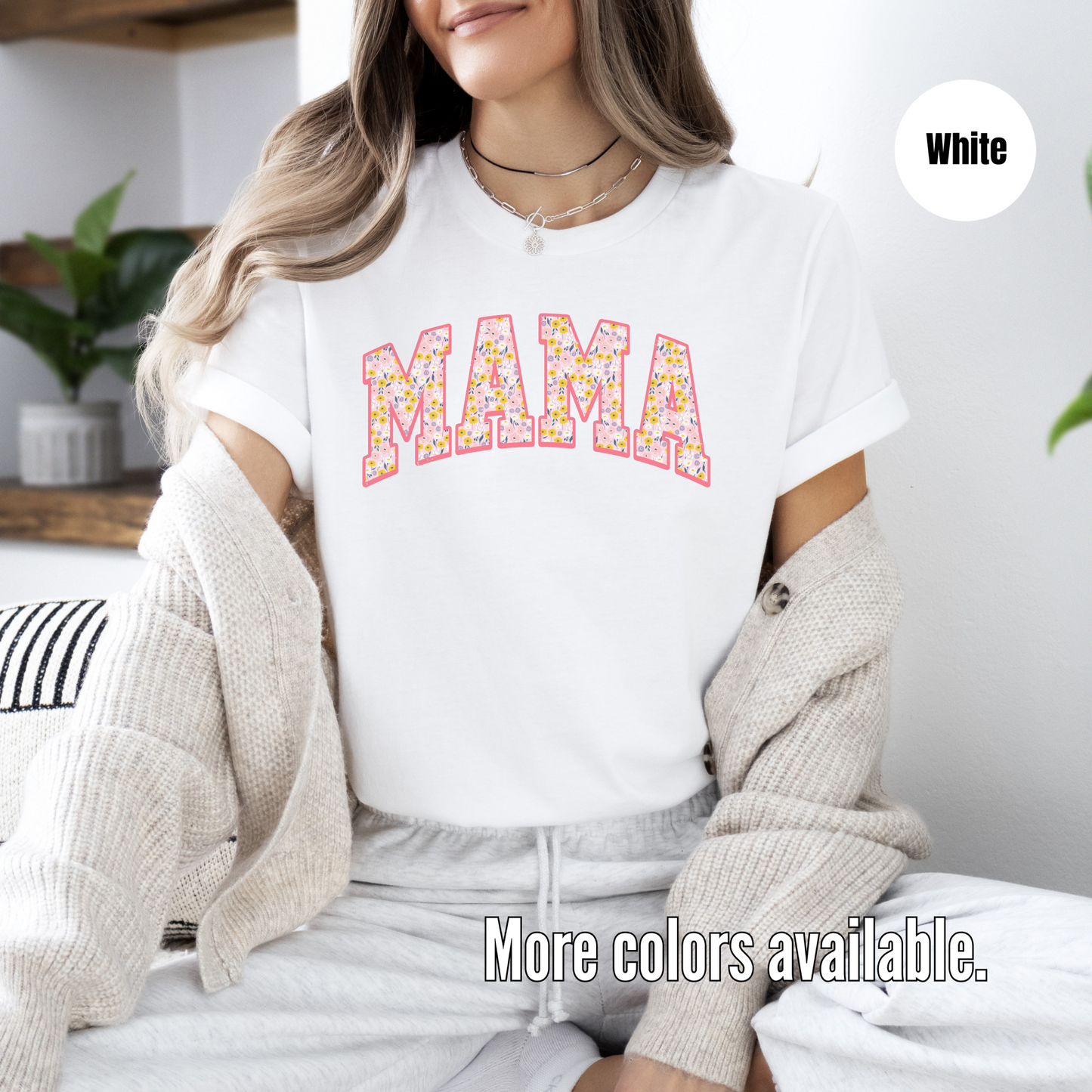 Mama Floral Pink T-Shirt