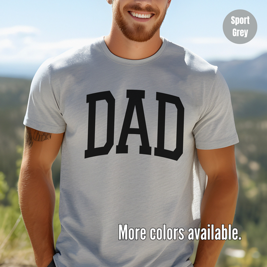 DAD Varsity Font - Black Design - T-Shirt